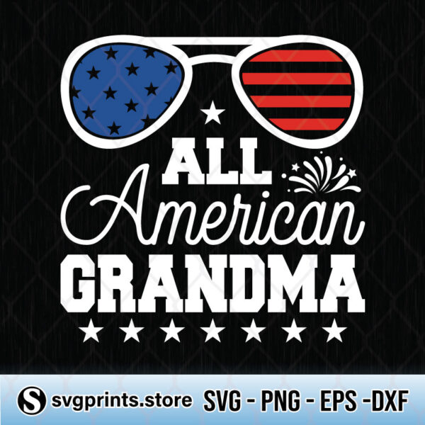 All American Grandma 4th of July svg file