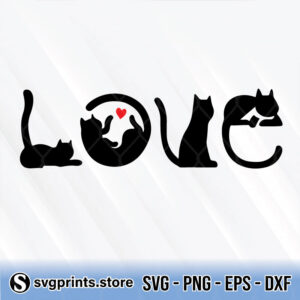 Cat Love svg