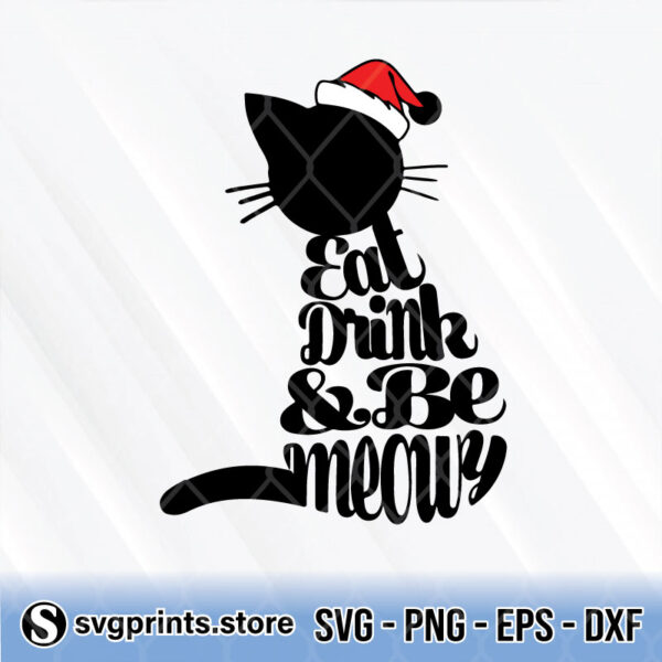 Eat-Drink-And-Be-Meowy-Christmas-Cat-svg