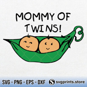 Two Peas In A Pod Grandma Of Twins svg png dxf eps