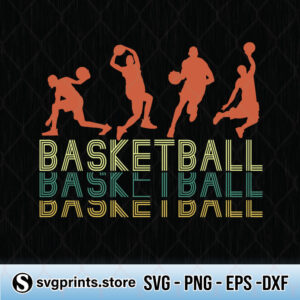 Vintage Basketball Players svg png dxf eps
