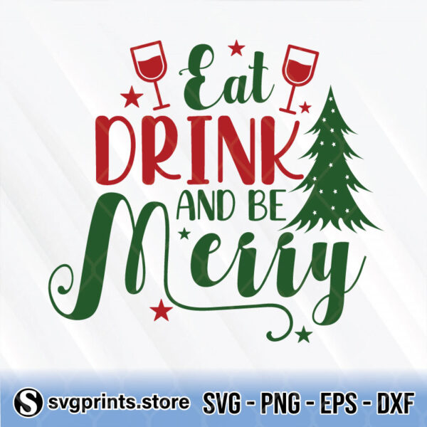 eat drink and be merry svg png dxf eps