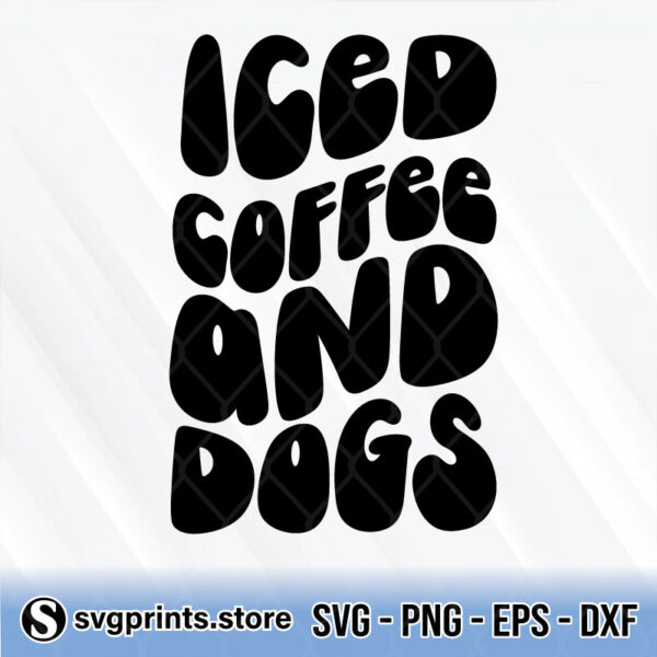 iced coffee and dogs svg