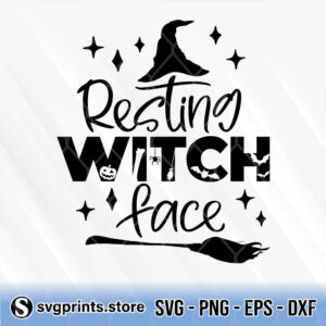resting witch face svg png dxf eps